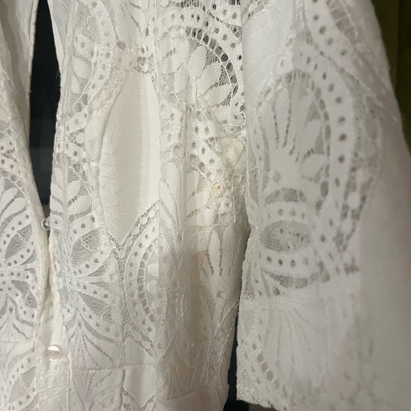 Anthropologie Maeve white eyelet midi dress size 6 - Picture 3 of 4